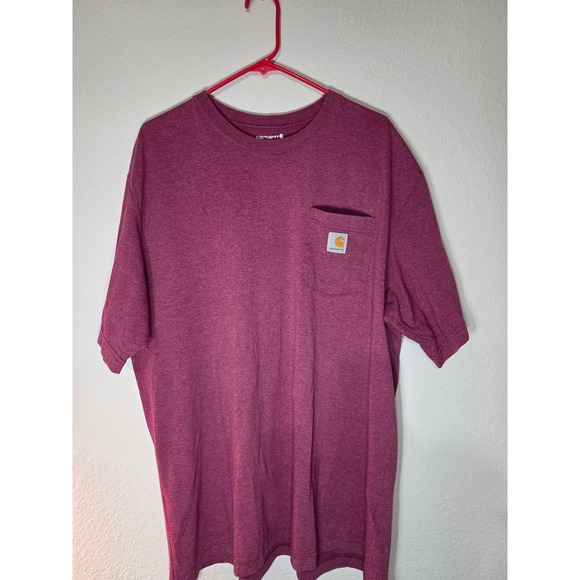 Carhartt Other - Carhartt Loose Fit Pocket T-Shirt Mens XL Burgundy Heather Short Sleeve Tee